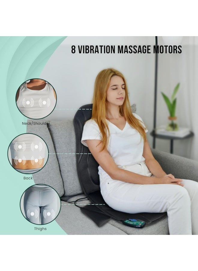 وسادة مساج للظهر مع تدفئة واهتزاز 8 محركات و5 أوضاع – راحة واسترخاء في المكتب أو البيت - Image 4